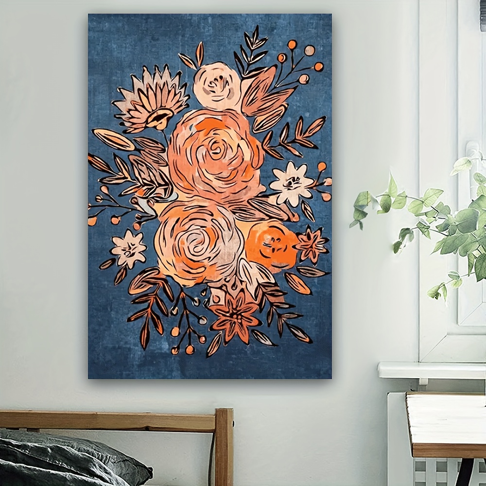 Art & Craft Supplies - Canvas Painting 1pc Classic Abstract Floral