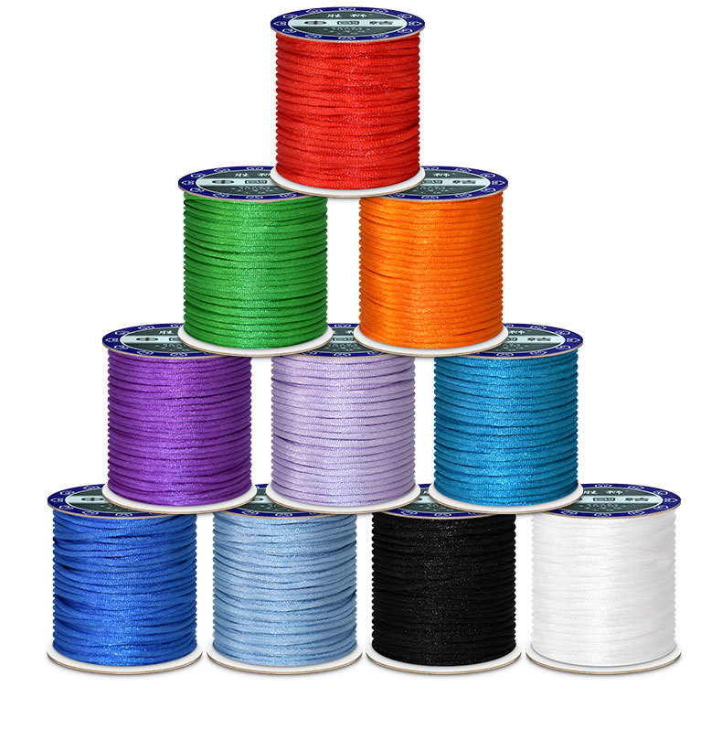 Macrame Cord Cotton - 1.5Mm 2Mm 2.5Mm Nylon Cotton Đen
