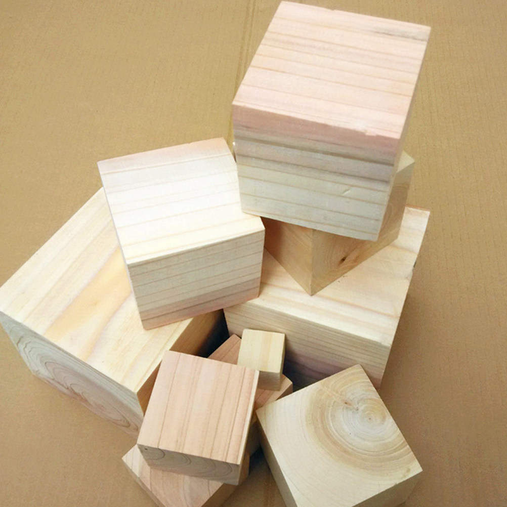 200Pcs Pine Wood Craft Cube Bl - đánh giá và giá Art Craft Game