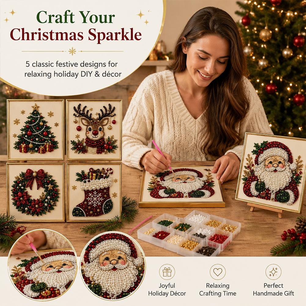 Christmas Santa Claus Pearl Ar - đánh giá và giá Art Craft Kit