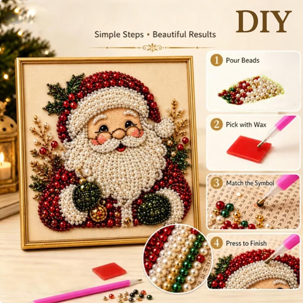 Christmas Santa Claus Pearl Ar - đánh giá và giá Art Craft Kit