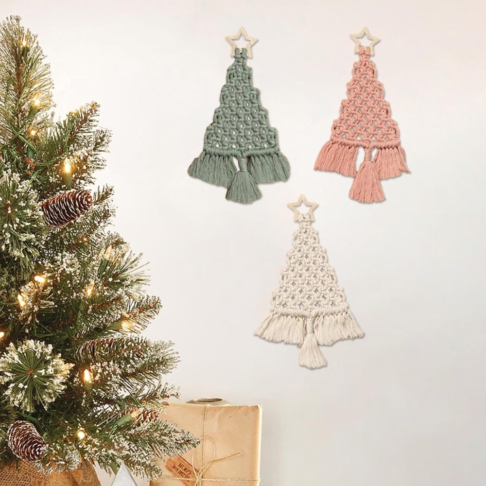 3Pcs Christmas Tree DIY Macram - đánh giá và giá Macrame Cord Cotton