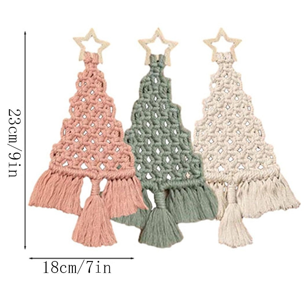 3Pcs Christmas Tree DIY Macram - đánh giá và giá Macrame Cord Cotton