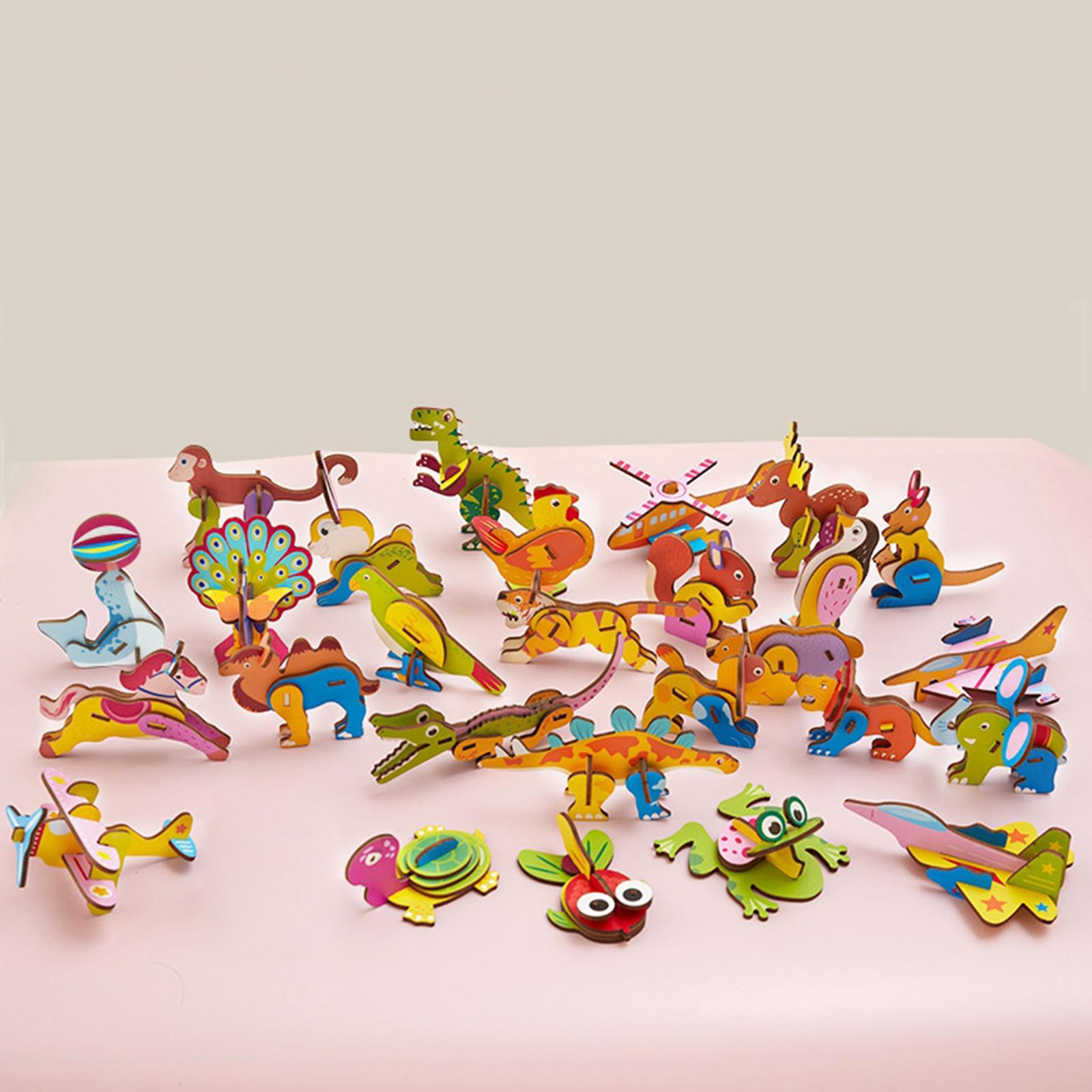 3D Cartoon Wooden Insert Puzzl - đánh giá và giá Art Craft Game