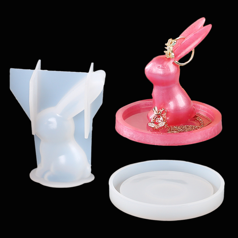 2Pcs 3D Bunny Ring Holder Sili - đánh giá và giá Art Craft Rabbit
