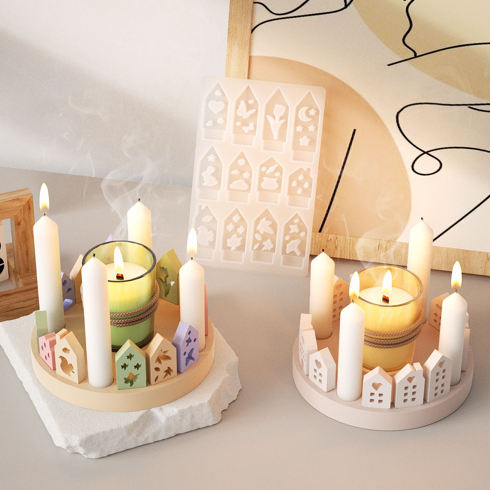 Hollow House Rabbit Candle Hol - đánh giá và giá Art Craft Rabbit