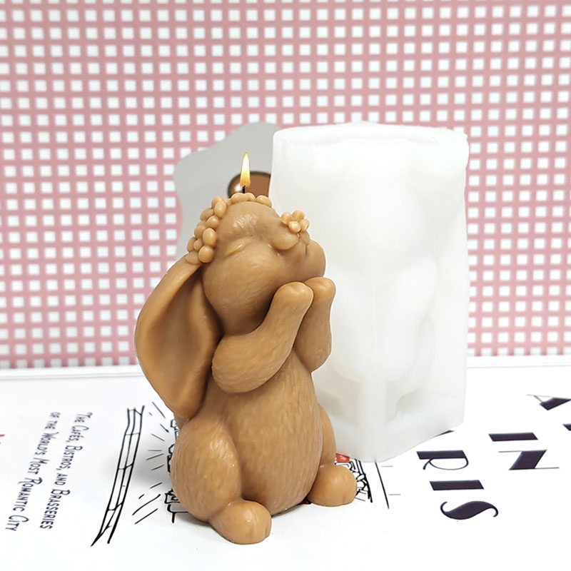 Prayer Rabbit Candle Mold Sili - đánh giá và giá Art Craft Rabbit