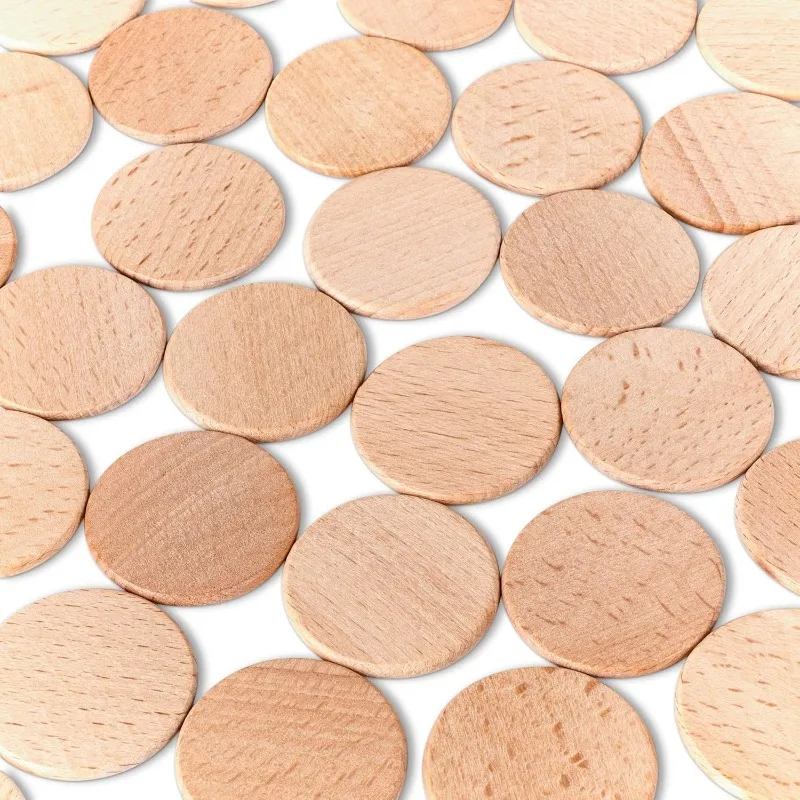 50PCS Round Unfinished Wood Cu - đánh giá và giá Art Craft Game