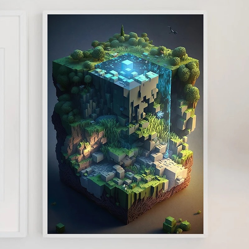 M-Minecraft Poster Mine Game P - đánh giá và giá Art Craft Game