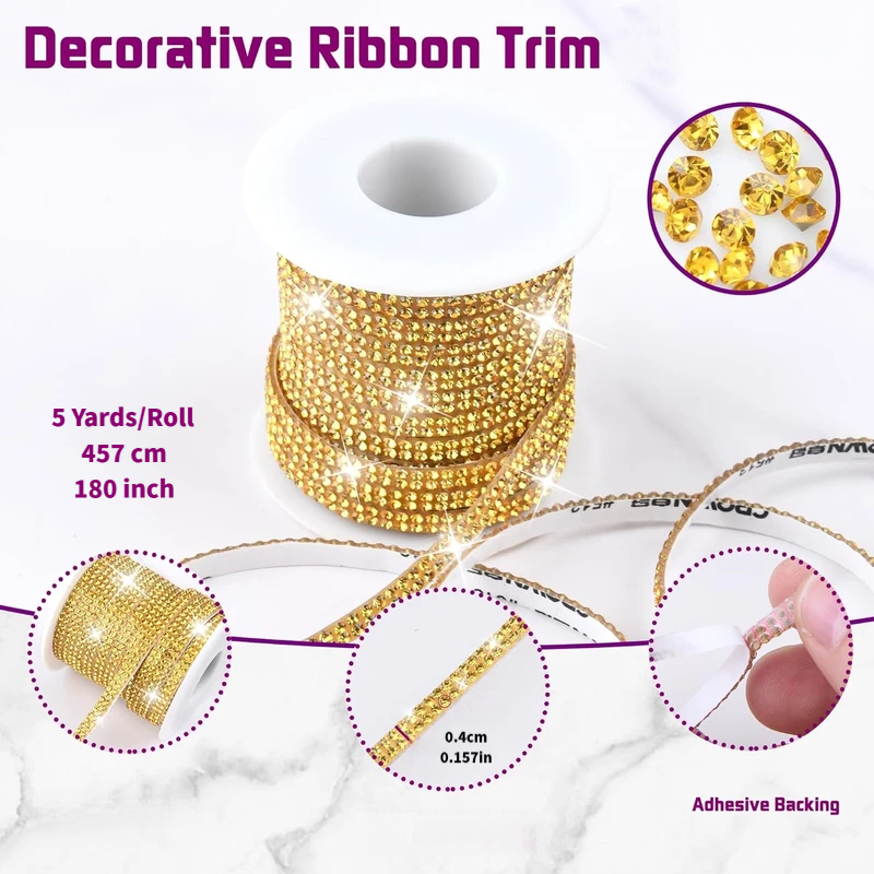 5 Yards Self-Adhesive Rhinesto - đánh giá và giá Art Craft Hat