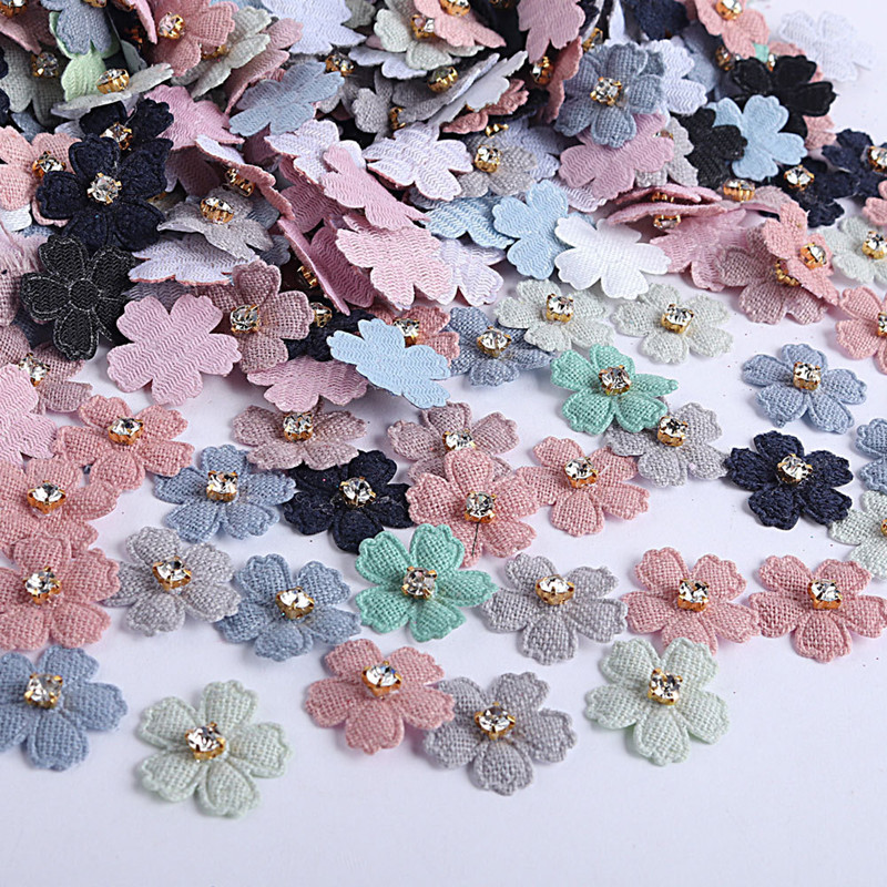 Bộ 100 22Mm Hoa Vải Với Kim Cư - đánh giá và giá Art Craft Hat