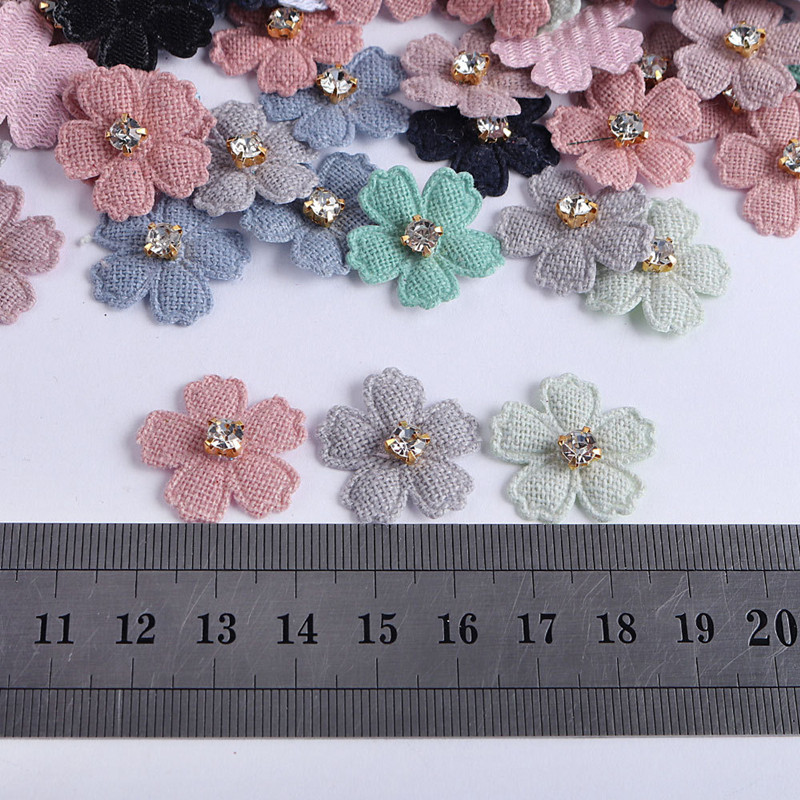 Bộ 100 22Mm Hoa Vải Với Kim Cư - đánh giá và giá Art Craft Hat