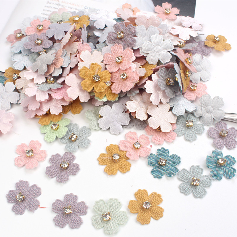Bộ 100 22Mm Hoa Vải Với Kim Cư - đánh giá và giá Art Craft Hat